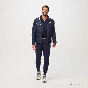 Figs Tansen Navy Blue Jogger Scrub Bottoms Tall Version
